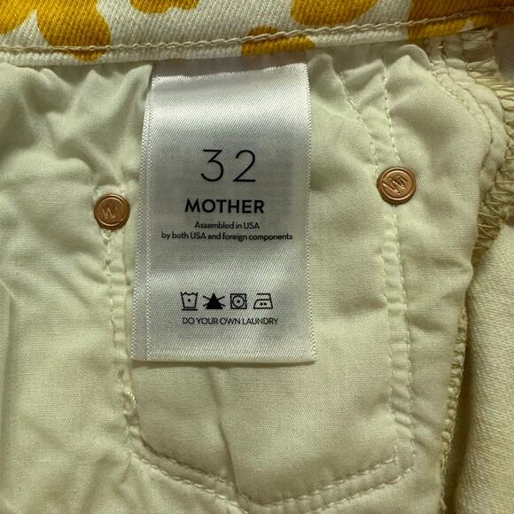 Mother Curbside Heel Fray Jean Floral Leopard in Second Chance - Picture 9 of 12